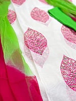White Printed Chanderi Kurta