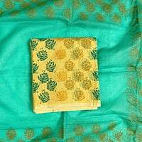 Yellow Supernet Salwar Suit