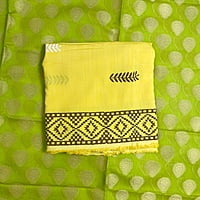Yellow Spun Silk Suit Set