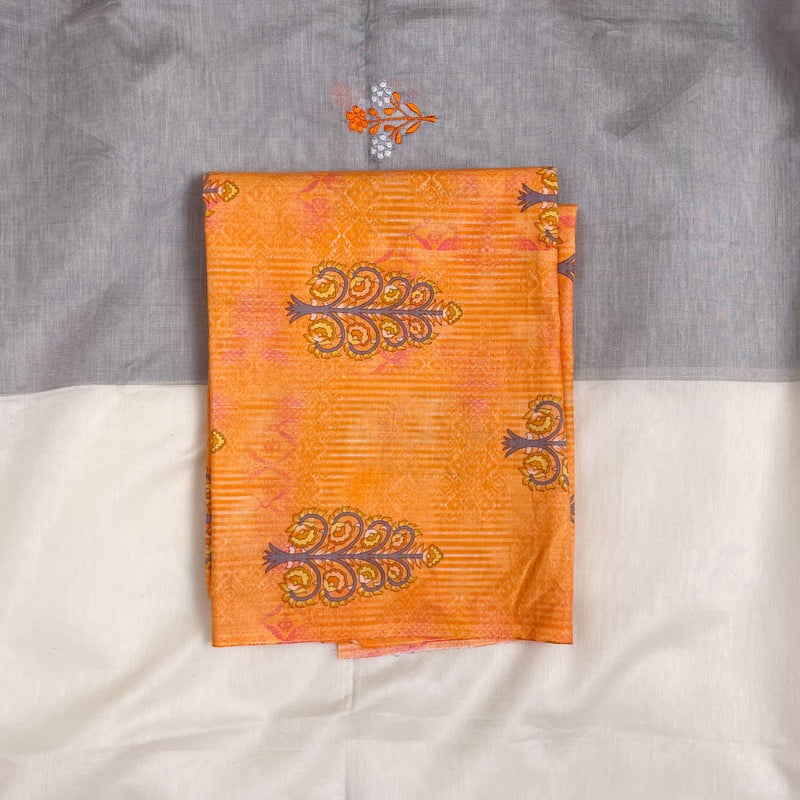 Peachish Orange Salwar Suit Set