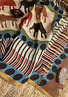 Elephant Print Chanderi Dupatta