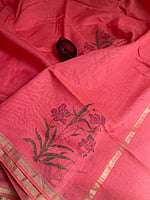 Coral Chanderi Printed Dupatta