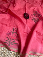 Coral Chanderi Printed Dupatta