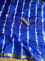 Blue Leheriya Kota Silk Dupatta