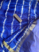 Blue Leheriya Kota Silk Dupatta