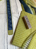 White with Blue and Green Dupatta White with Blue and Green Dupatta