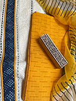 White with Blue and Yellow Dupatta White with Blue and Yellow Dupatta