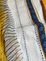 White with Blue and Yellow Dupatta White with Blue and Yellow Dupatta