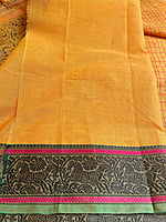Lakshadeepam Yellow Handloom Cotton Saree Lakshadeepam Yellow Handloom Cotton Saree