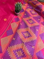 Pink Handloom Cotton Saree