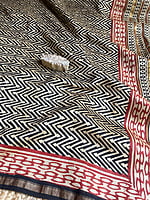 Black and Beige Chanderi Saree Black and Beige Chanderi Saree