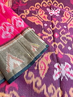 Bright Pink Cotton Viscose Saree Bright Pink Cotton Viscose Saree