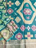 Green Cotton Viscose Saree Green Cotton Viscose Saree