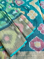 Green Cotton Viscose Saree Green Cotton Viscose Saree