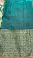 Green Cotton Viscose Saree Green Cotton Viscose Saree