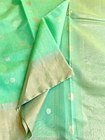 Minty Green Handloom Silk Cotton Saree