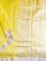 Yellow Chanderi Silk Cotton Saree