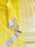 Yellow Chanderi Silk Cotton Saree