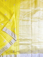 Yellow Chanderi Silk Cotton Saree