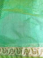 Green Floral Supernet Saree Green Floral Supernet Saree