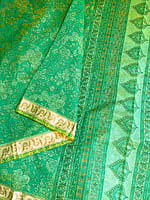 Green Floral Supernet Saree Green Floral Supernet Saree