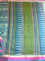Green Printed Kota Saree