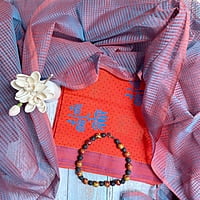 Bright Orange Mangalgiri Kurta and Dupatta