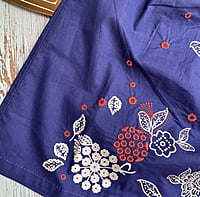 Deep Blue Sleeveless Dress with Embroidery Deep Blue Sleeveless Dress with Embroidery