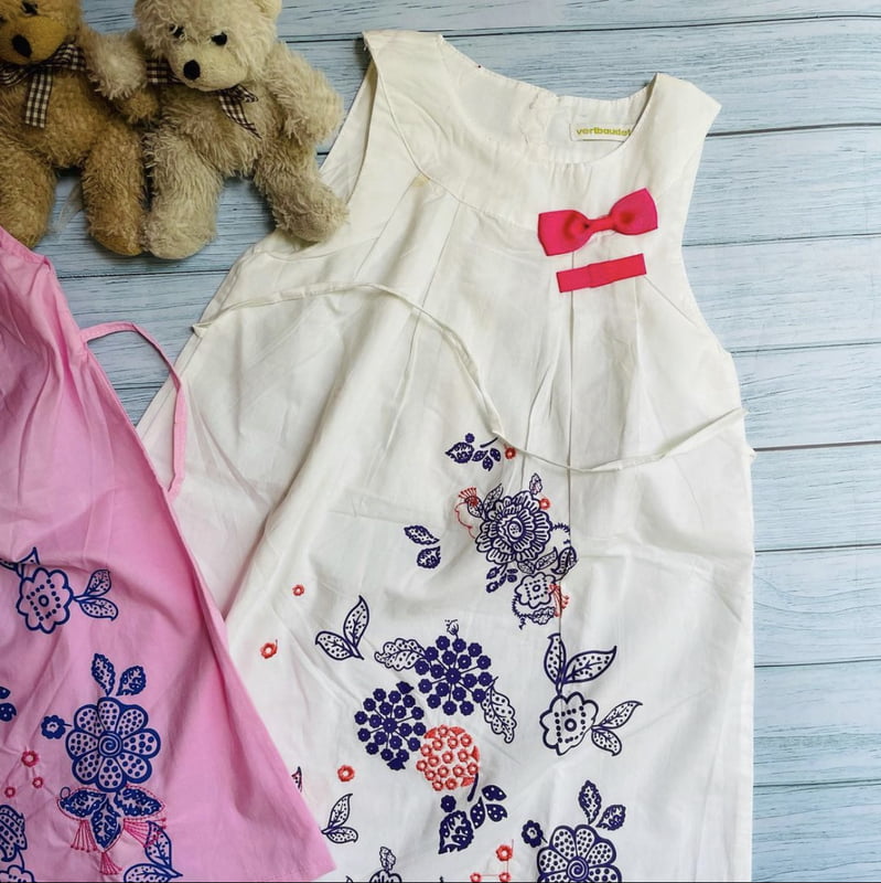 White Cotton Dress with embroidery White Cotton Dress with embroidery