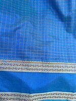 Blue Lakshadeepam Handloom Cotton Saree Blue Lakshadeepam Handloom Cotton Saree