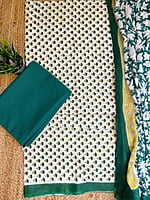 White Block Printed Suit