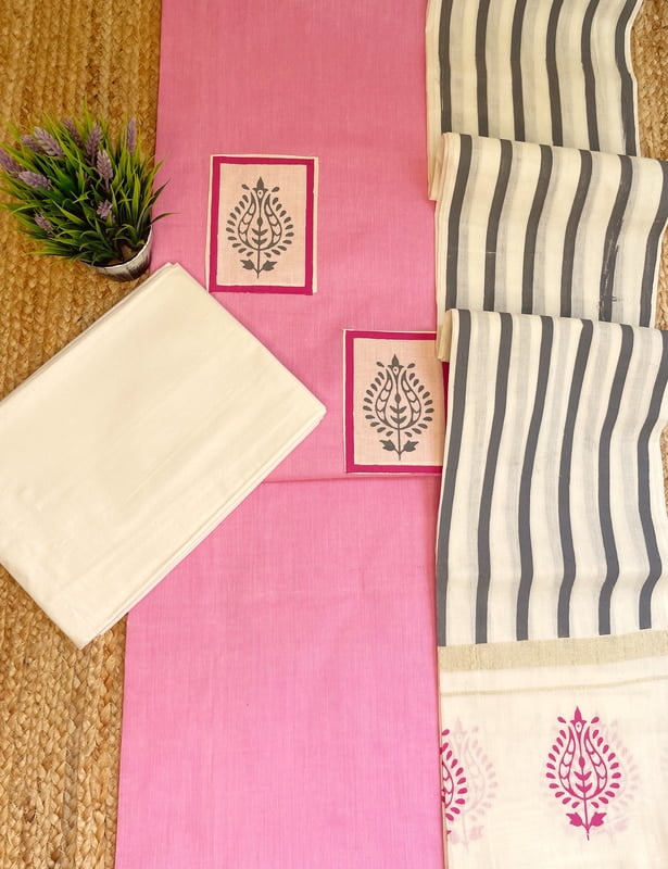 Pink Patchwork Salwar Suit