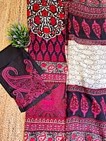 Black Printed Cotton Suit