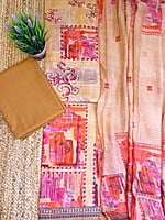 Sand Brown Printed Suit