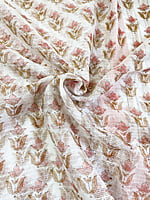 Floral Handblock Printed Kota Saree