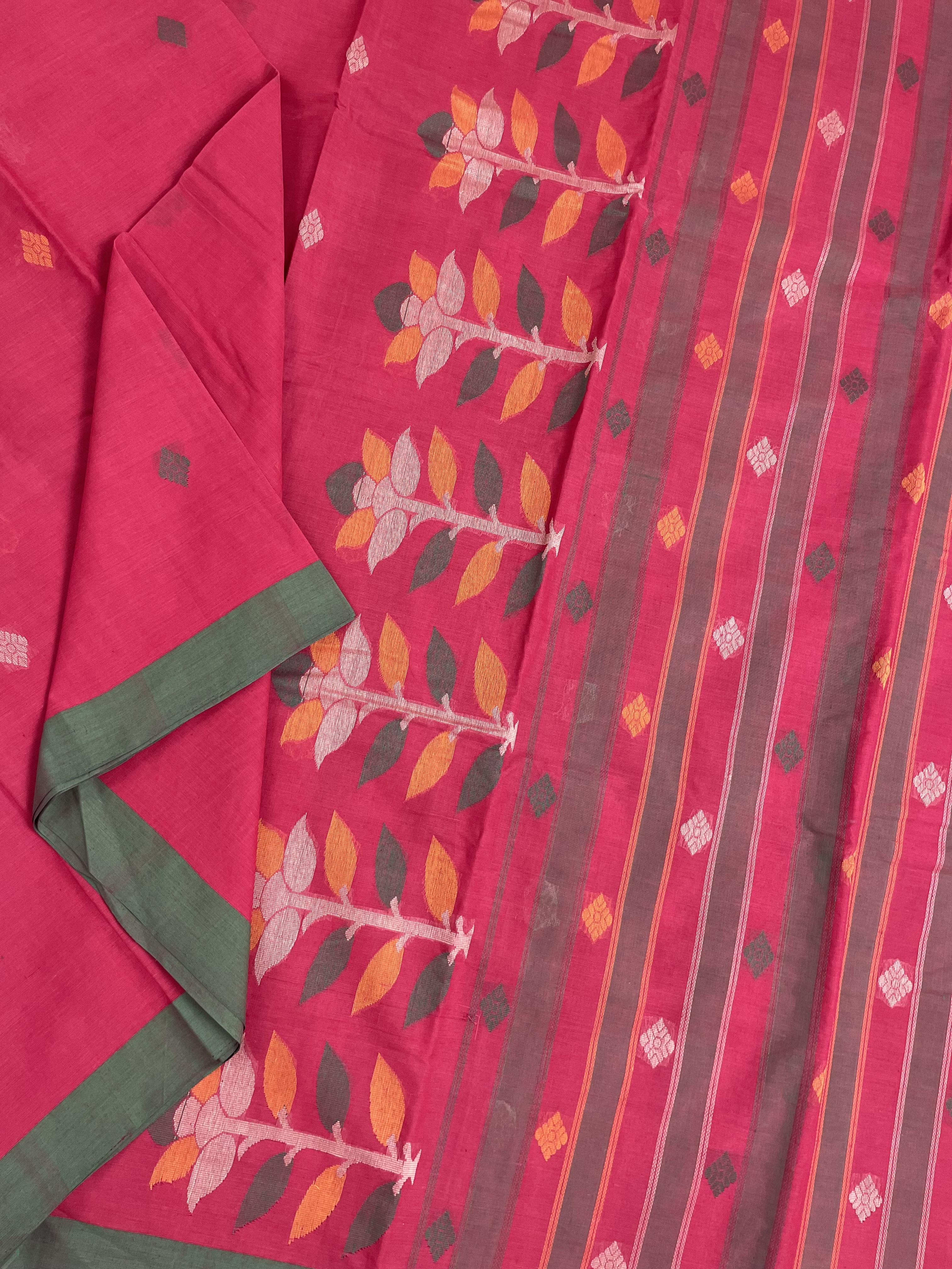 Raspberry red handloom saree Raspberry red handloom saree