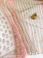 Floral Handblock Printed Kota Saree