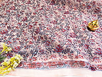 Pink Hand block Printed Kota Saree Pink Hand block Printed Kota Saree