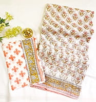 Floral Handblock Printed Kota Saree