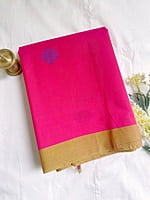 Pink Handloom Cotton Saree