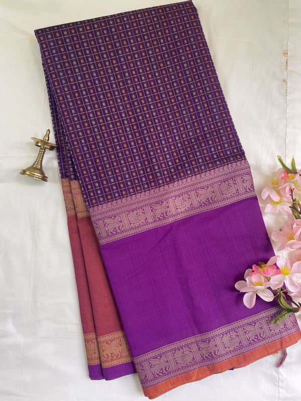 Purple Lakshadeepam Saree