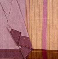 Pink handloom slub cotton saree Pink handloom slub cotton saree