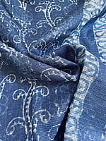 Indigo Kota Saree with Big Floral Prints Indigo Kota Saree with Big Floral Prints