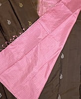Chocolate brown Soft Silk Saree Chocolate brown Soft Silk Saree