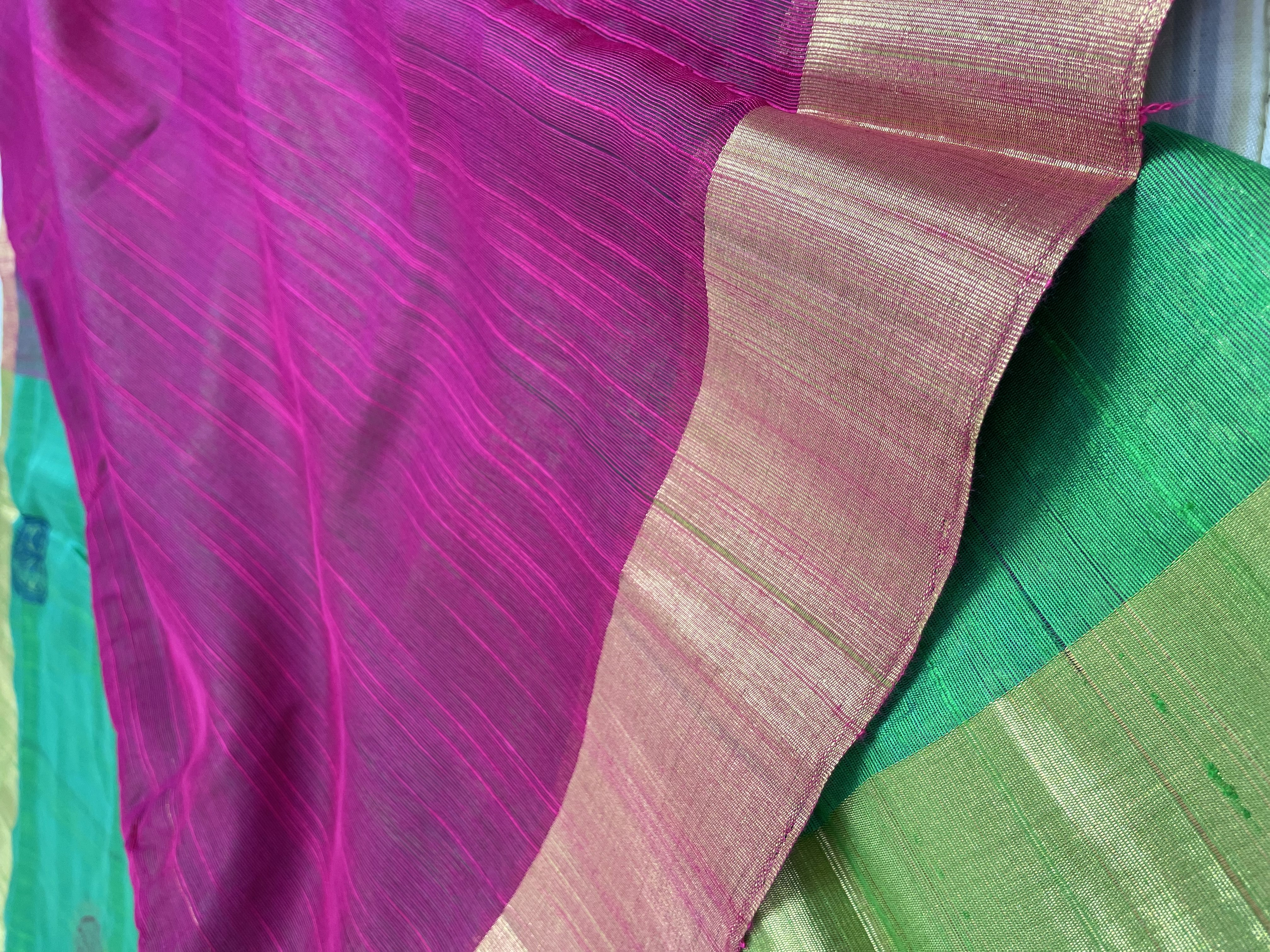 Jade Green Raw Silk saree Jade Green Raw Silk saree