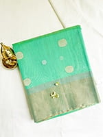 Minty Green Handloom Silk Cotton Saree