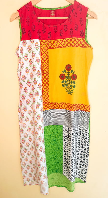 Multi Printed Rayon high-low Kurti