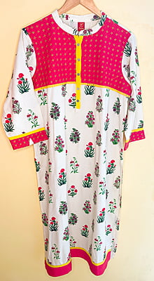 Floral Printed Rayon Kurta