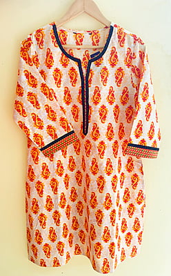 Pretty Floral Printed Cotton Kurti