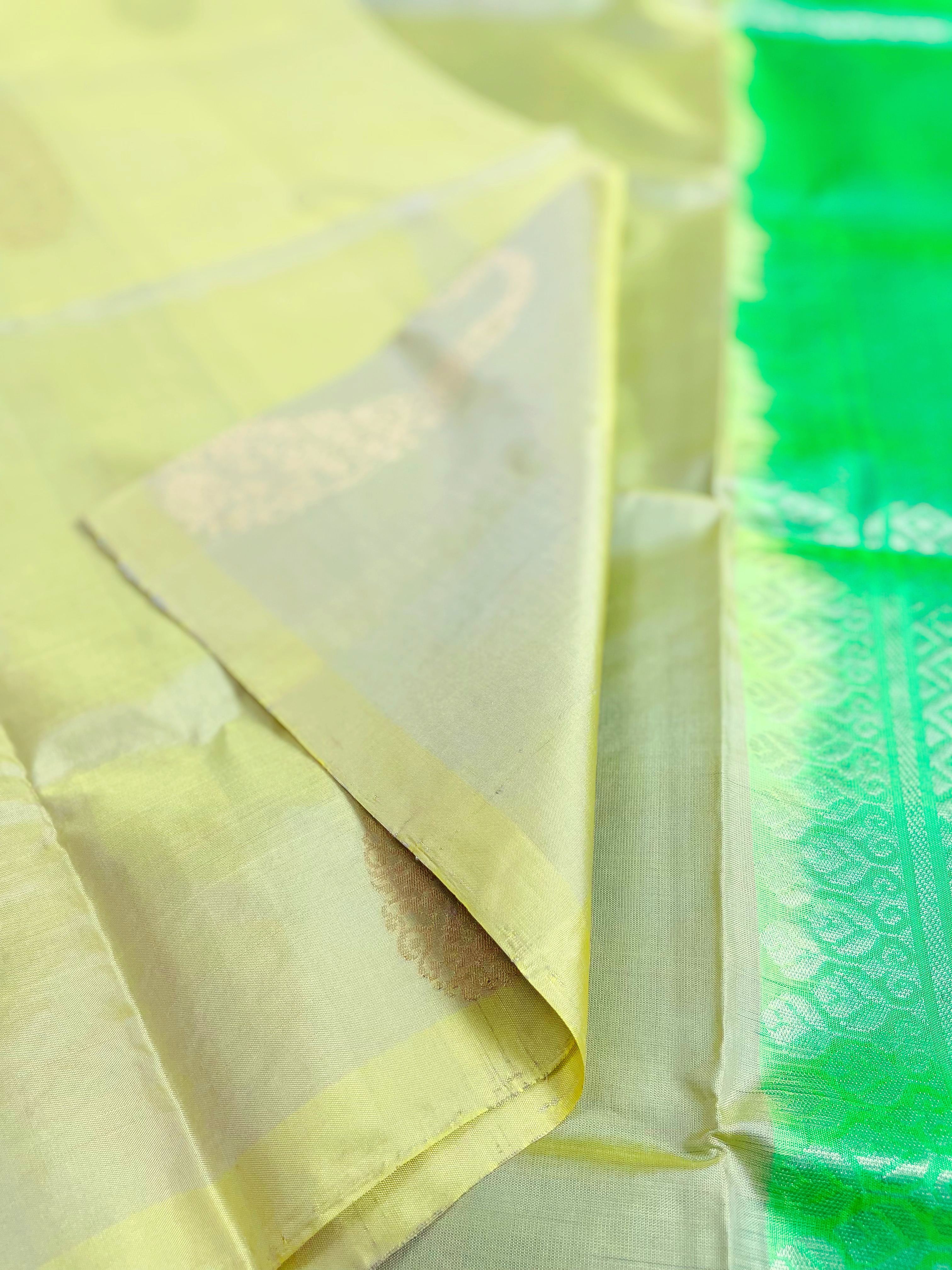 Light Olive green soft silk saree